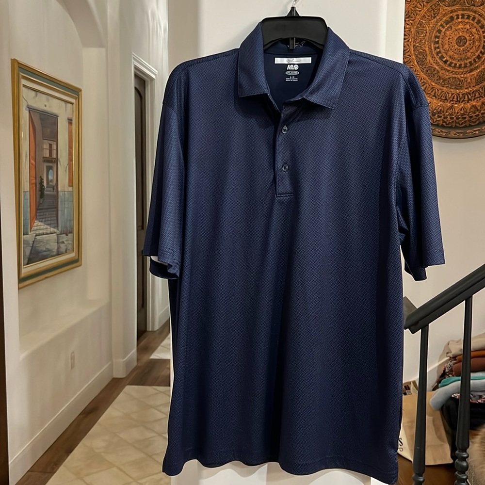 Mens Blue Greg Norman Golf Shirt Size Large